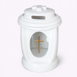 Keramikinis žibintas baltas