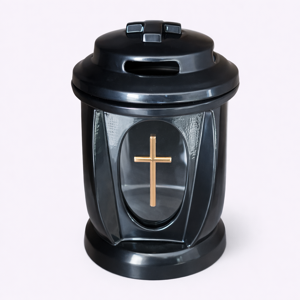 Keramikinis žibintas juodas