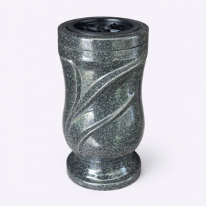 Akmens masės vaza smilga PILKA