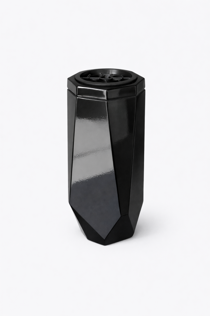 Akmens masės vaza JUODA